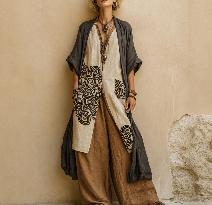 Claire | Ensemble 3 Pièces Bohème Motif Géométrique