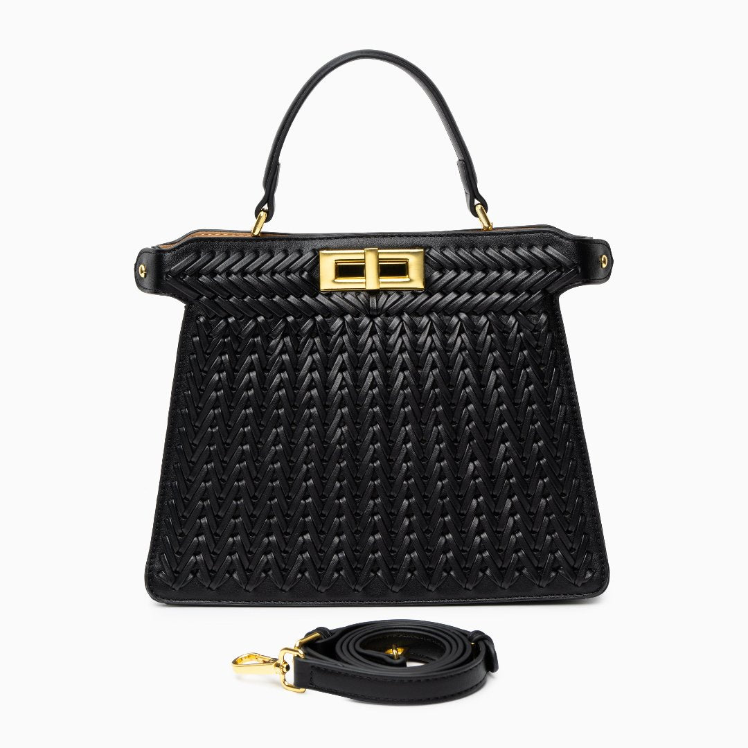 Valentine | Sac Tressé Intemporel en Cuir Vegan