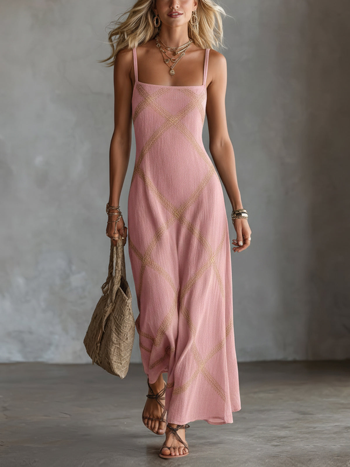 Victoire | Robe Géométrique Chameau