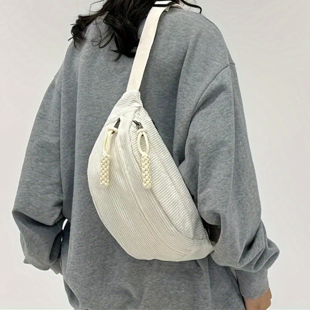 Pétronelle | Sac À Épaule Velours Côtelé