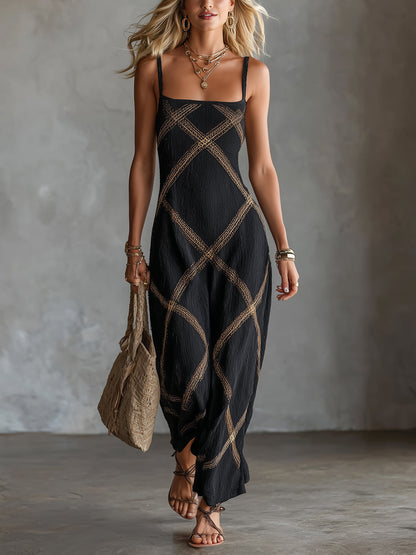 Victoire | Robe Géométrique Chameau