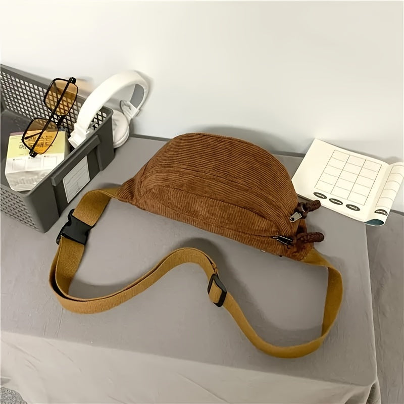 Pétronelle | Sac À Épaule Velours Côtelé