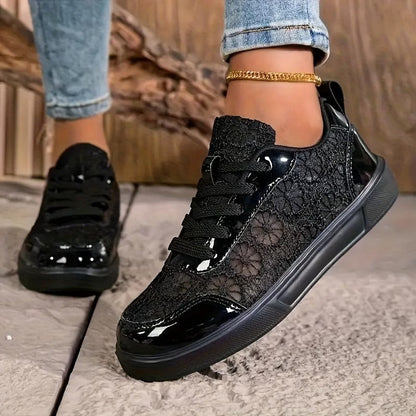 Délia | Baskets en Dentelle Florale