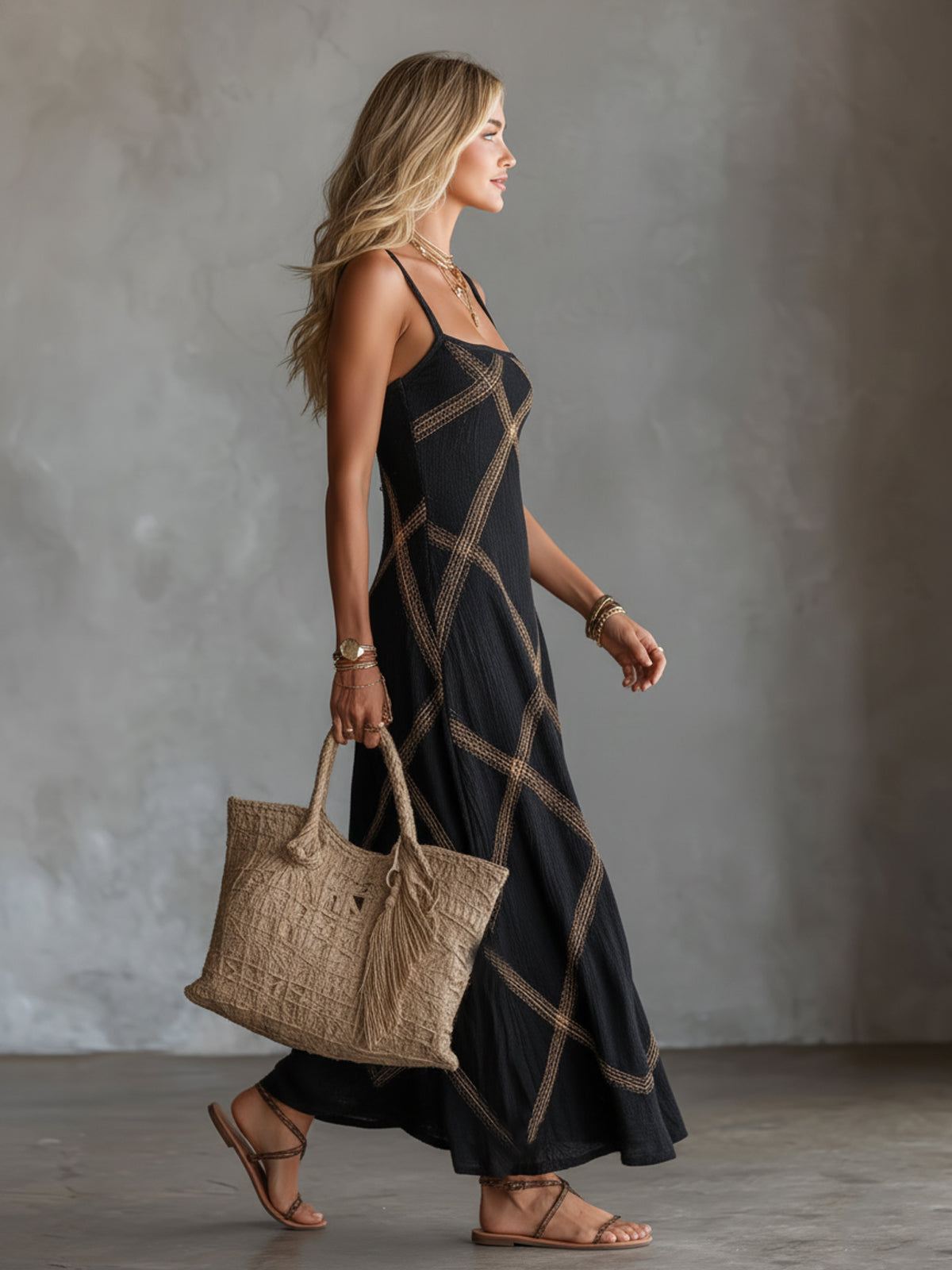 Victoire | Robe Géométrique Chameau