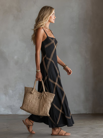 Victoire | Robe Géométrique Chameau