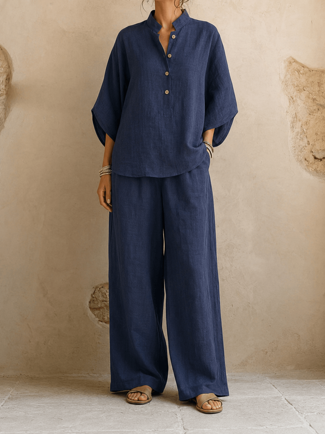 Mariette | Manches Chauve-Souris et Pantalon Large