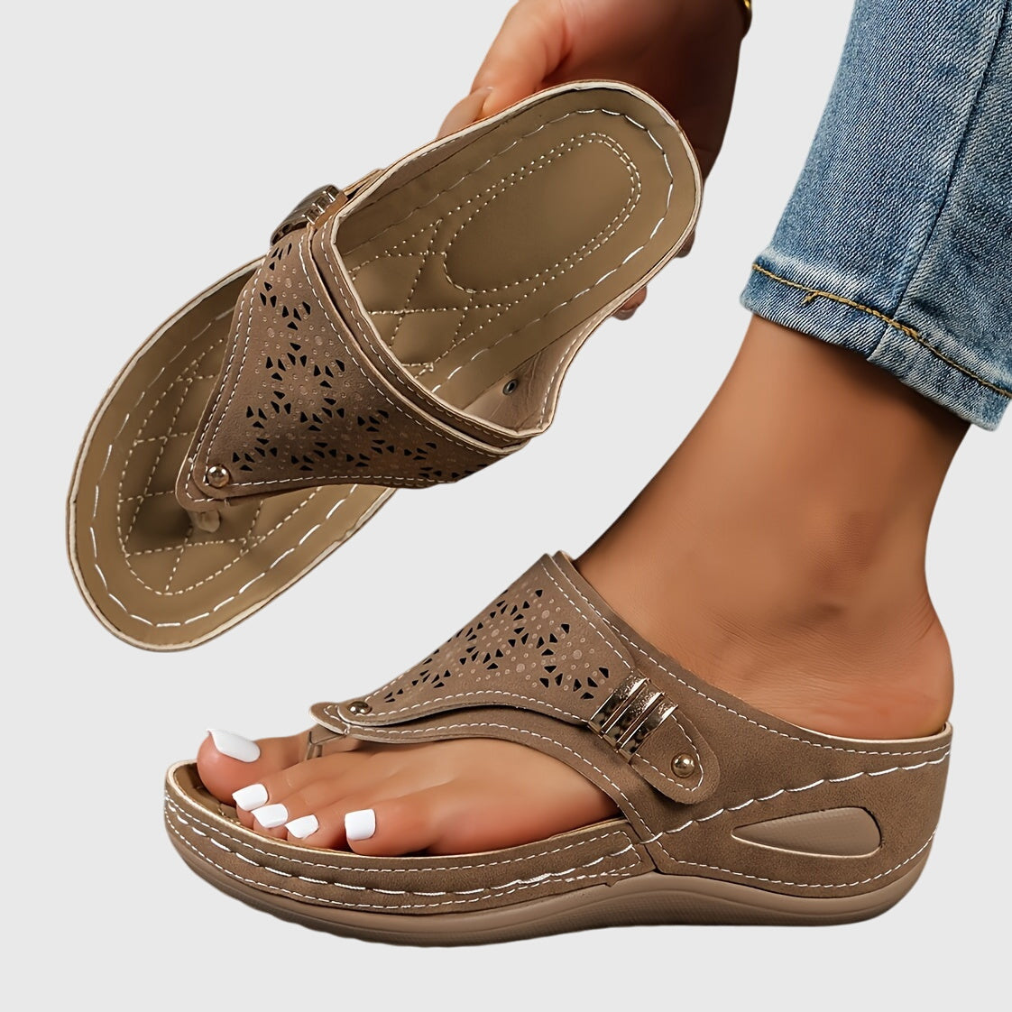 Annick | Sandales Tongs Confort Orthopédique