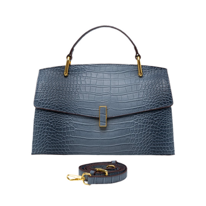 Élise | Tote Moyen Effet Croco en Cuir Vegan
