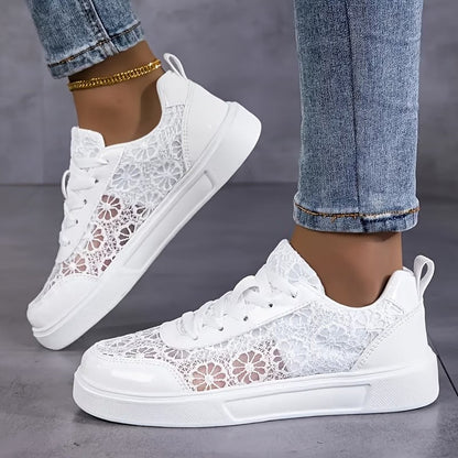Délia | Baskets en Dentelle Florale