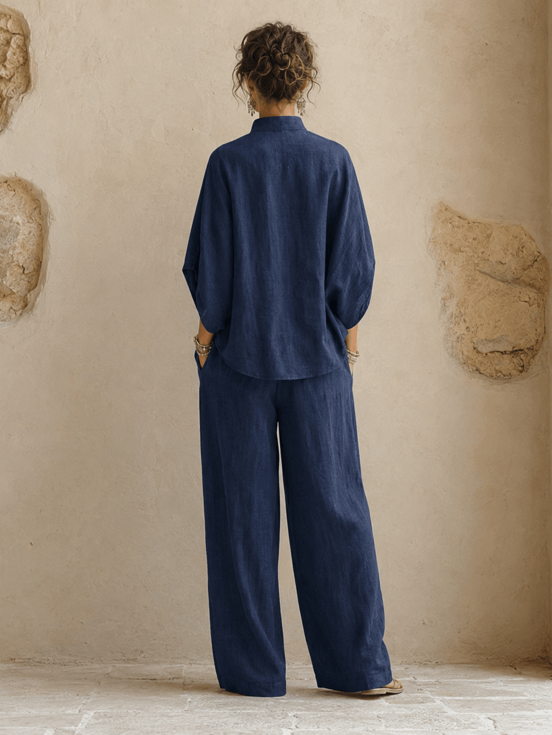 Mariette | Manches Chauve-Souris et Pantalon Large