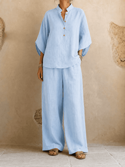 Mariette | Manches Chauve-Souris et Pantalon Large