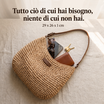 Colombe | Sac Tressé Élégant - Kaki