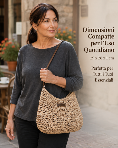 Colombe | Sac Tressé Élégant - Kaki
