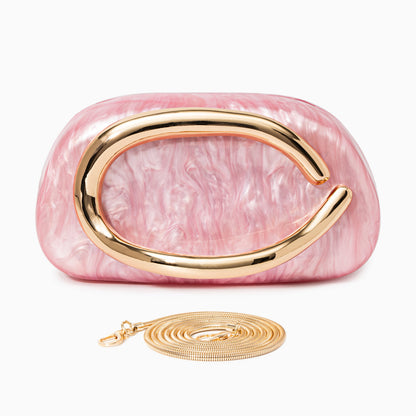 Aurélie | Pochette Perlée Sculpturale à Détail Doré
