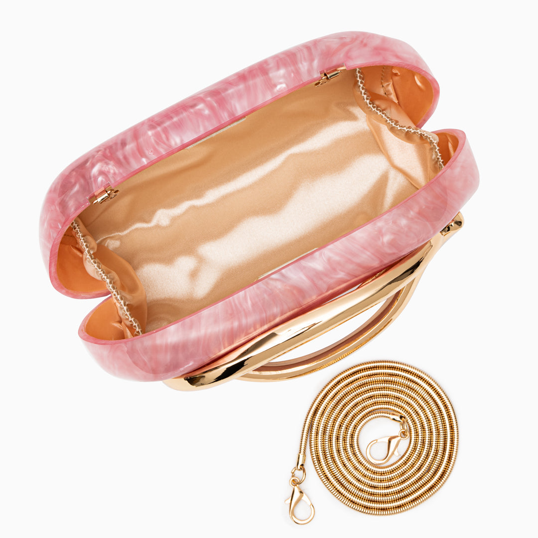 Aurélie | Pochette Perlée Sculpturale à Détail Doré