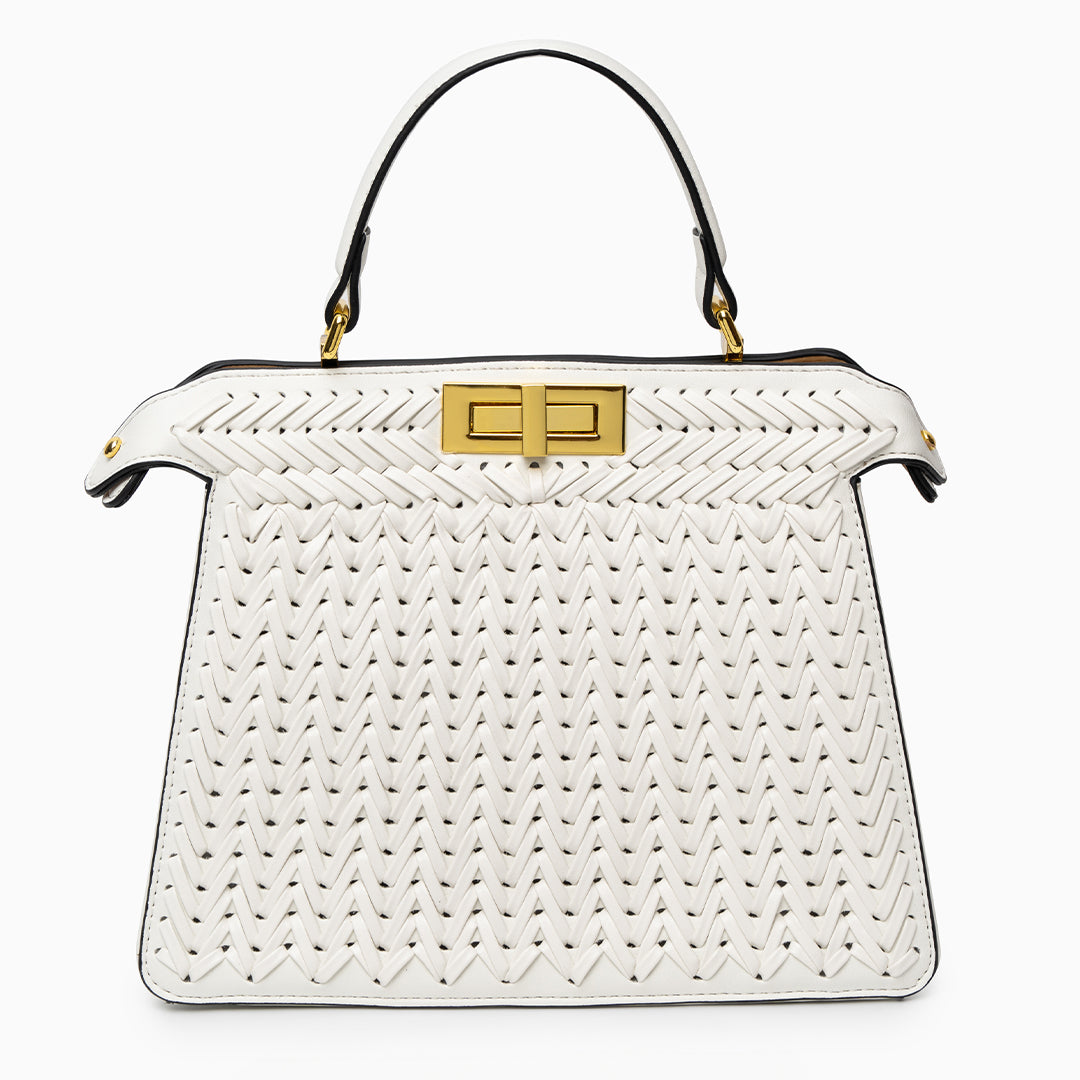 Valentine | Sac Tressé Intemporel en Cuir Vegan