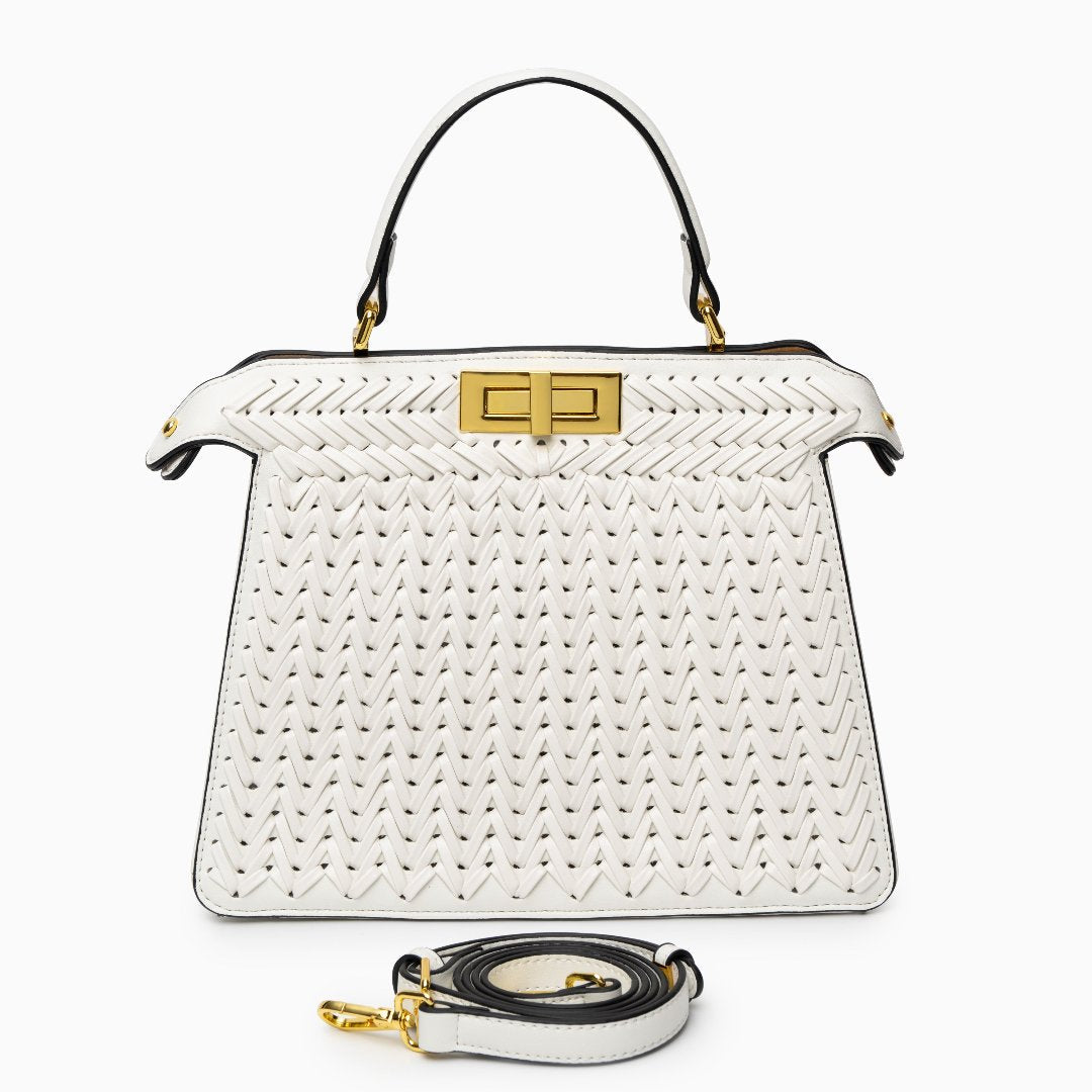 Valentine | Sac Tressé Intemporel en Cuir Vegan