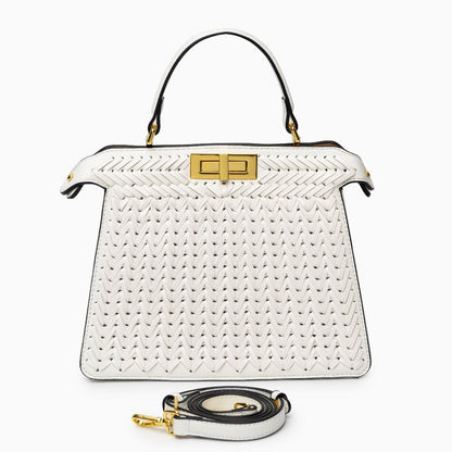 Valentine | Sac Tressé Intemporel en Cuir Vegan