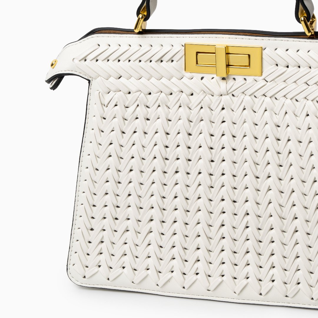 Valentine | Sac Tressé Intemporel en Cuir Vegan