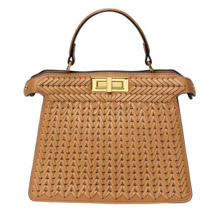 Valentine | Sac Tressé Intemporel en Cuir Vegan