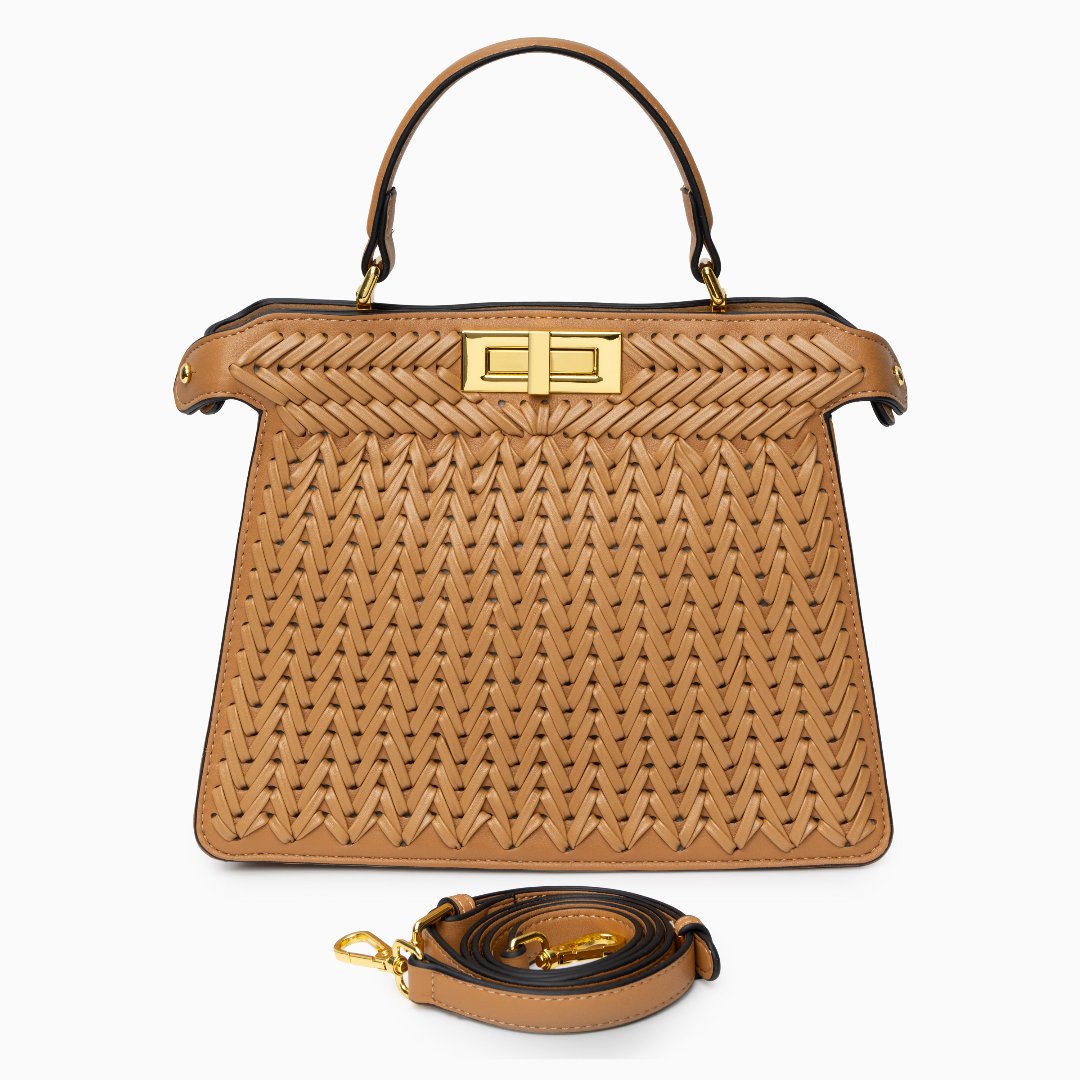 Valentine | Sac Tressé Intemporel en Cuir Vegan