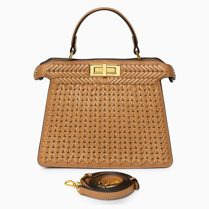 Valentine | Sac Tressé Intemporel en Cuir Vegan