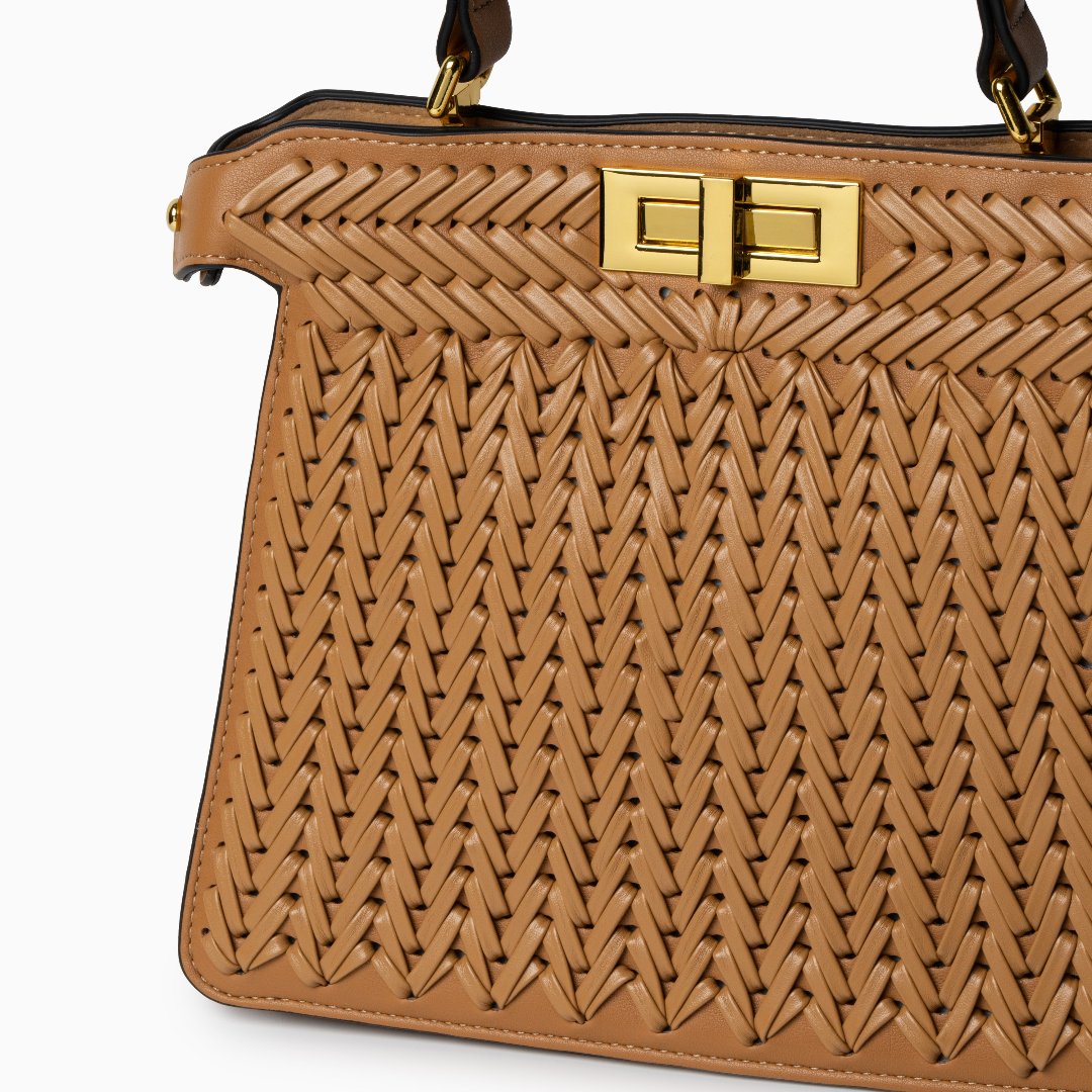 Valentine | Sac Tressé Intemporel en Cuir Vegan