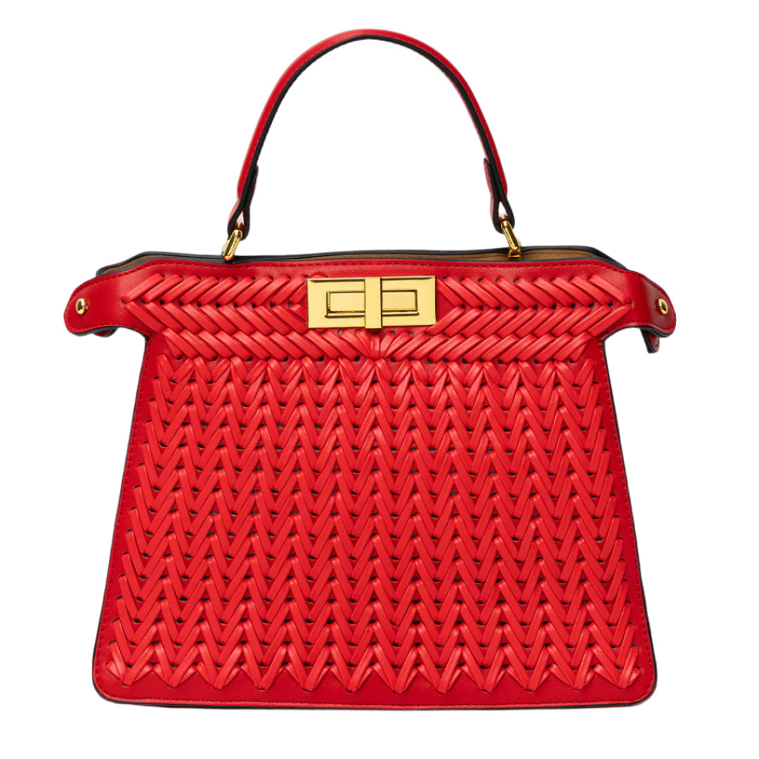 Valentine | Sac Tressé Intemporel en Cuir Vegan