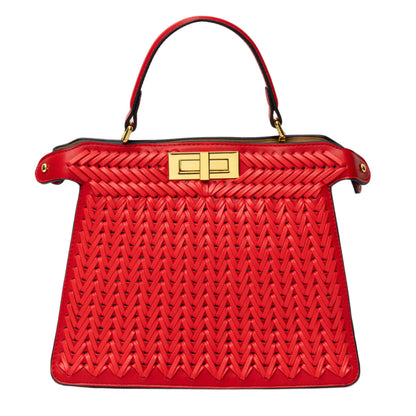 Valentine | Sac Tressé Intemporel en Cuir Vegan