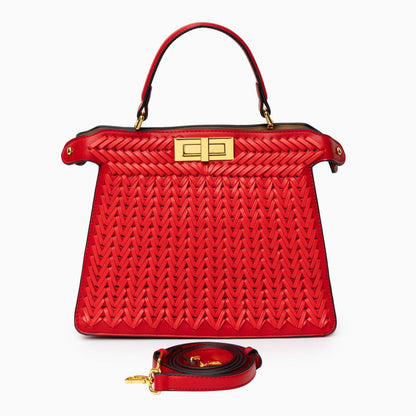 Valentine | Sac Tressé Intemporel en Cuir Vegan