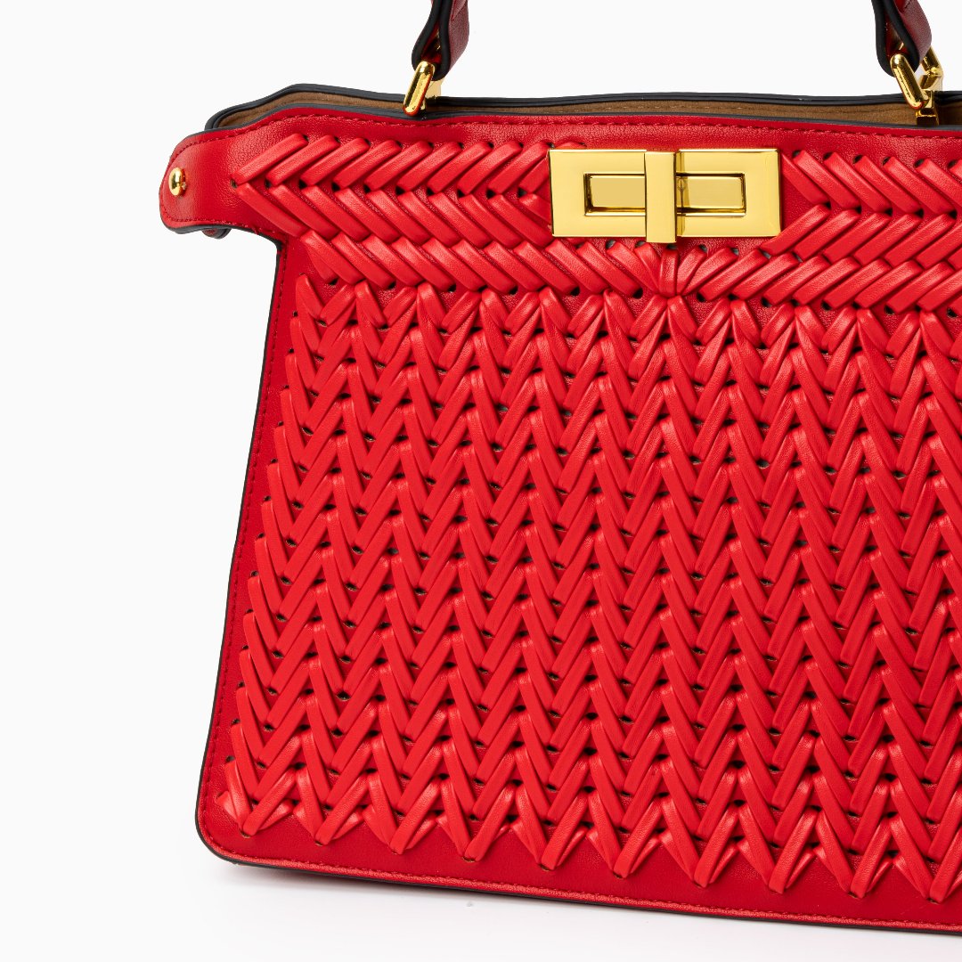 Valentine | Sac Tressé Intemporel en Cuir Vegan