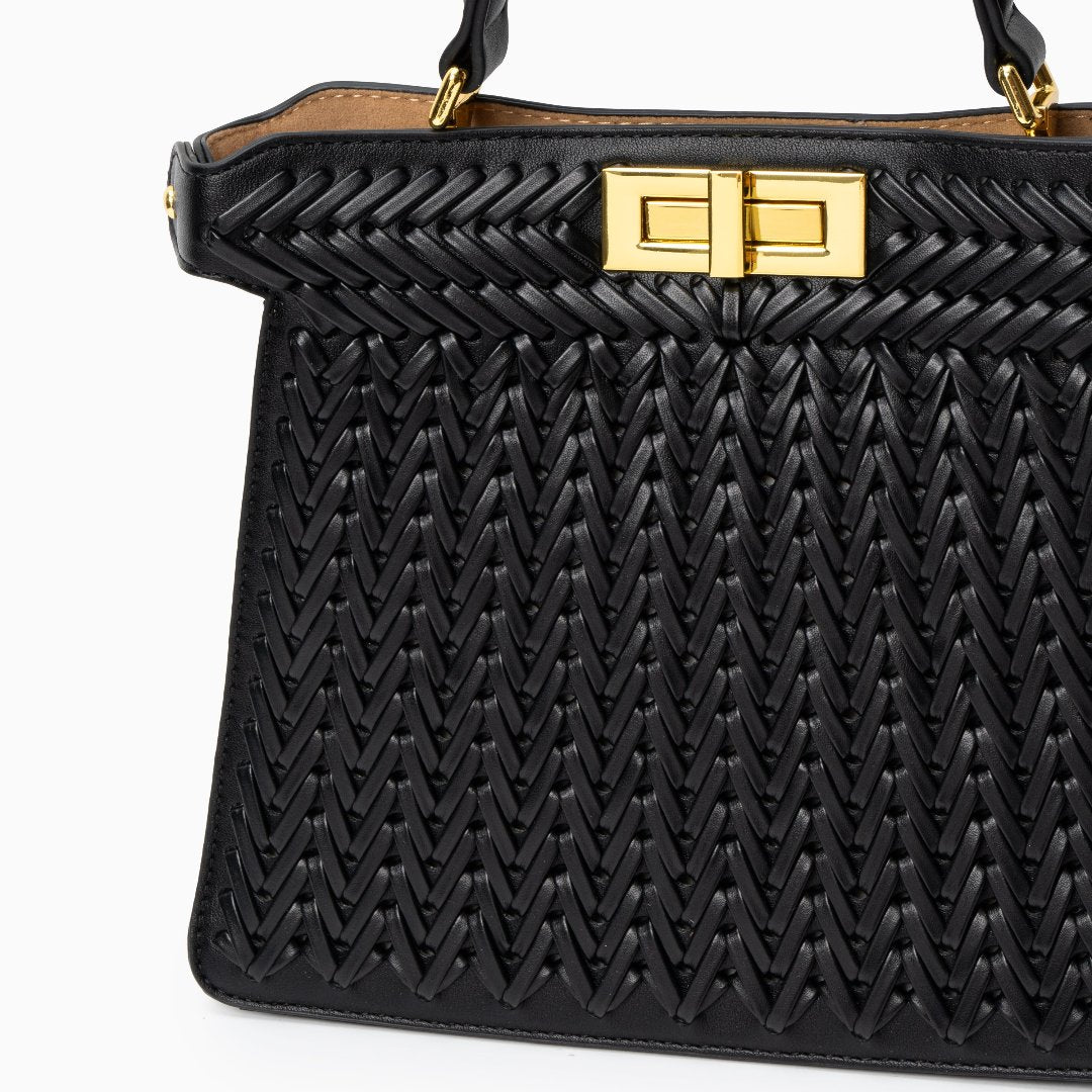 Valentine | Sac Tressé Intemporel en Cuir Vegan