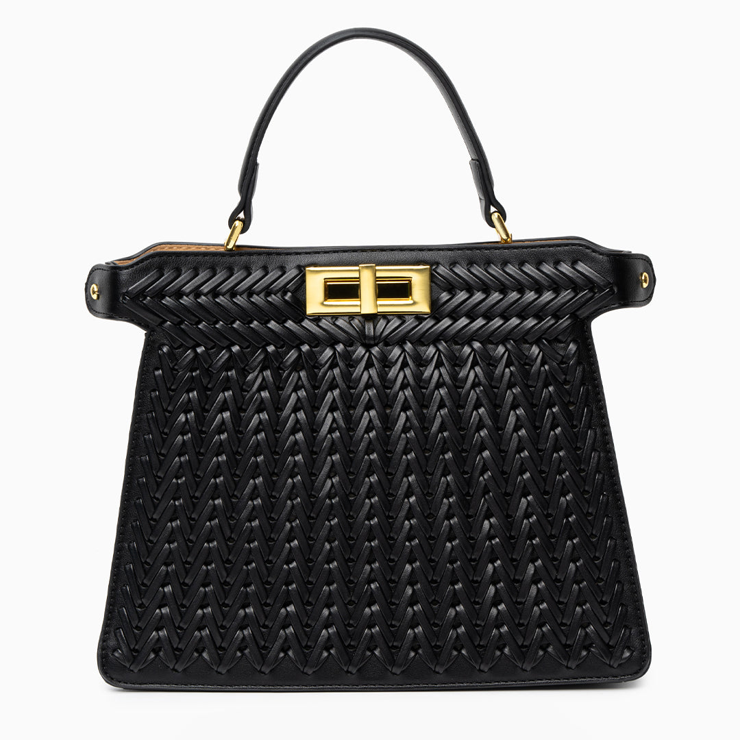 Valentine | Sac Tressé Intemporel en Cuir Vegan