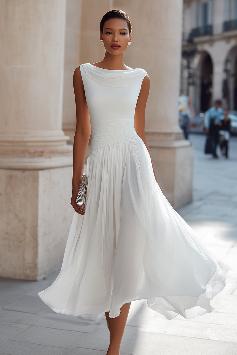 Victoire | Robe Midi Élégante de Cérémonie