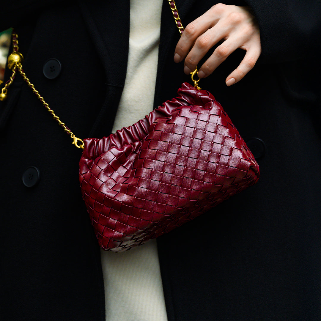 Florence | Sac Épaule Effet Cloud en Cuir Vegan