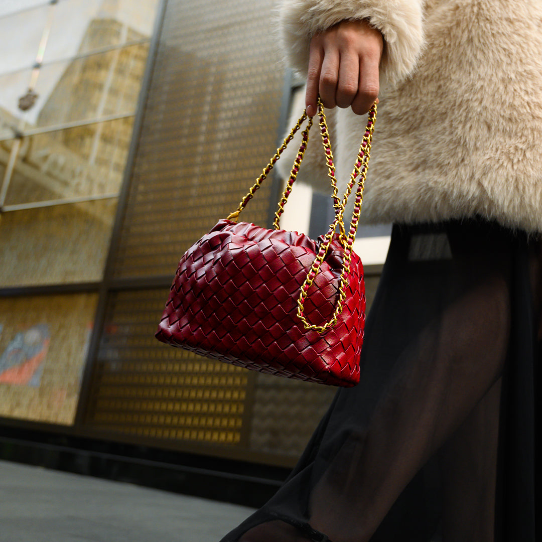Florence | Sac Épaule Effet Cloud en Cuir Vegan