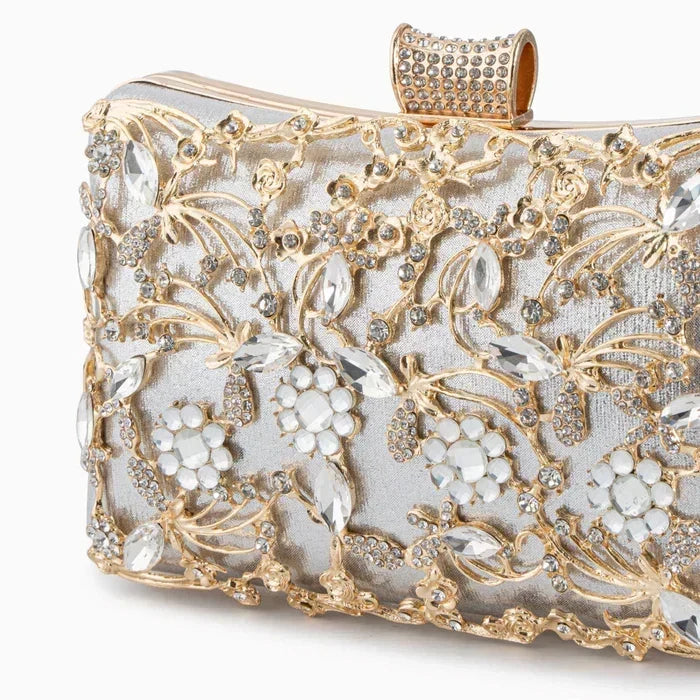 Émilie | Pochette Strass Nœud Chic