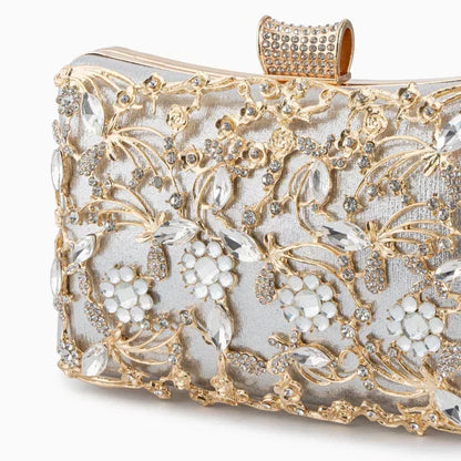 Émilie | Pochette Strass Nœud Chic