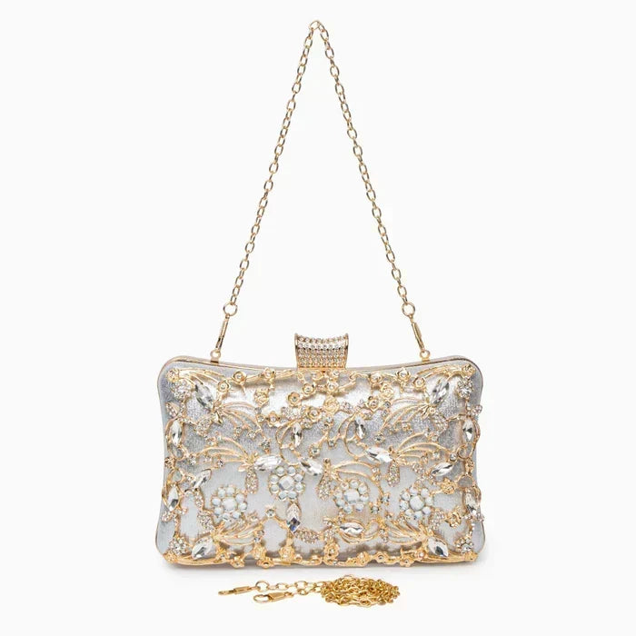 Émilie | Pochette Strass Nœud Chic