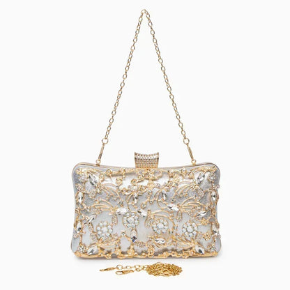 Émilie | Pochette Strass Nœud Chic