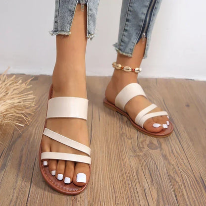Rosalie | Sandales Plates Décontractées et Confortables