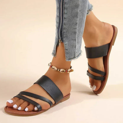 Rosalie | Sandales Plates Décontractées et Confortables