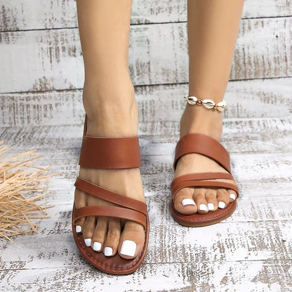 Rosalie | Sandales Plates Décontractées et Confortables