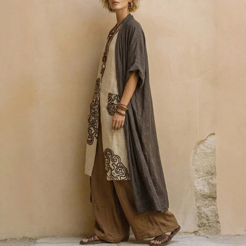 Claire | Ensemble 3 Pièces Bohème Motif Géométrique