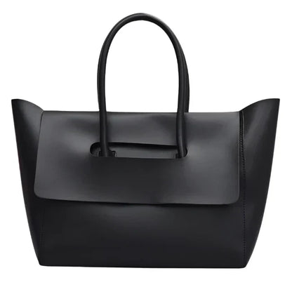 Gabrielle | Cabas Cuir Végan Marron et Noir