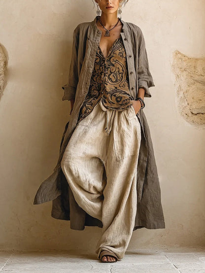 Céline | Ensemble 3 Pièces Bohème Imprimé