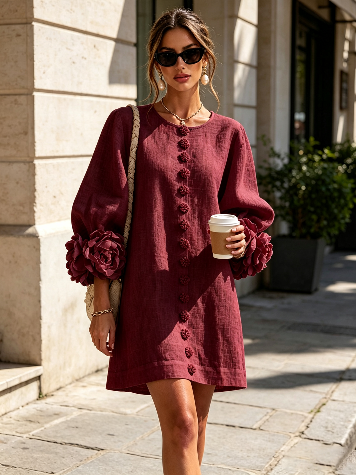 Rosalie | Mini Robe à Boutons