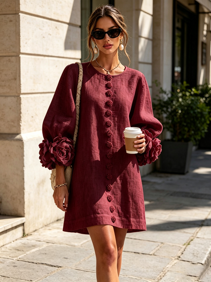 Rosalie | Mini Robe à Boutons