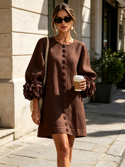 Rosalie | Mini Robe à Boutons