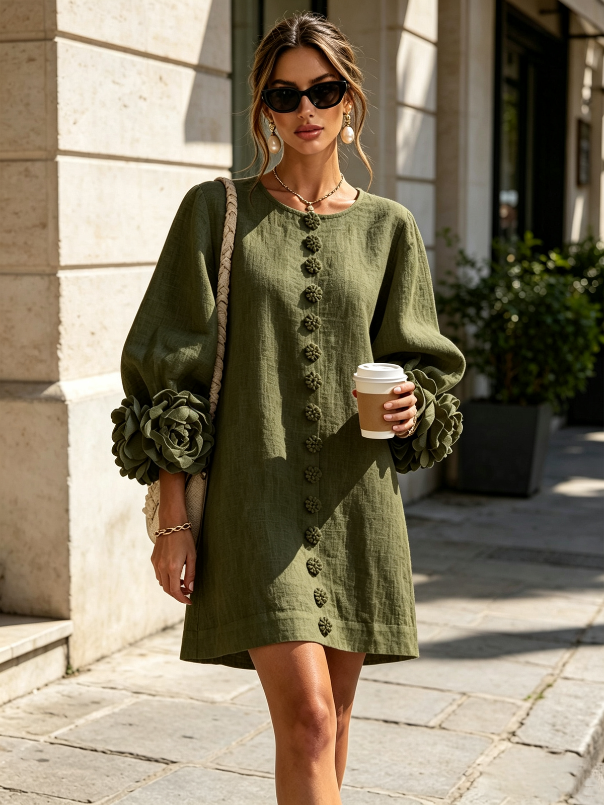 Rosalie | Mini Robe à Boutons